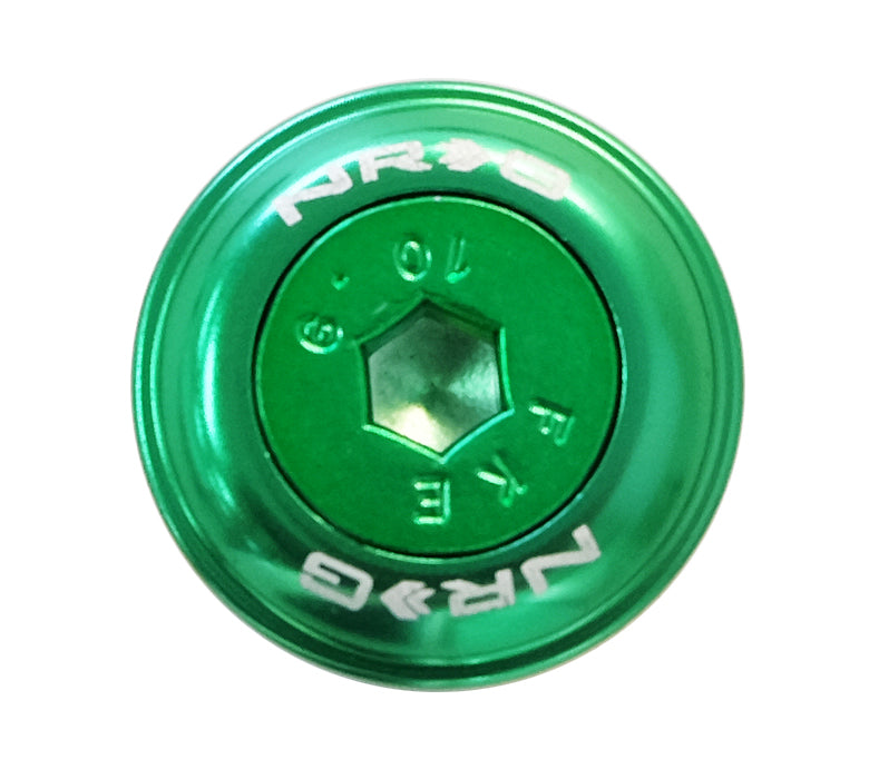 NRG Fender Washer Kit, Set of 10, Green with Color Matched Bolts, Rivets for Plastic - FW-150GN